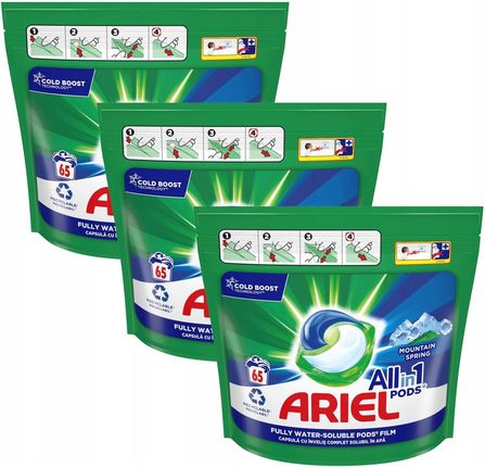 Ariel 65 szt 3w1 Mountain Spring kapsułki do prania