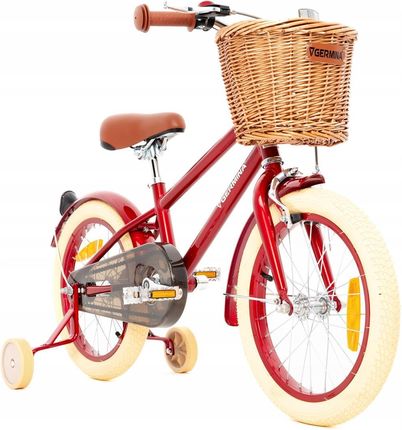 Germina Rower Dziecięcy Vintage 16 Cali Dla Chłopca Czerwony