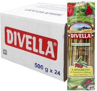 Divella Makaron Spaghetti 3 Kolory 24x500g Karton