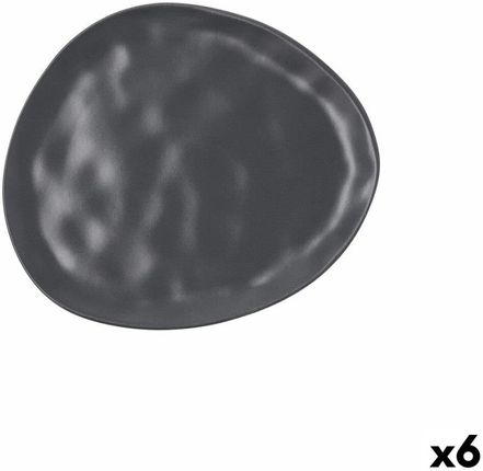 Bidasoa Płaski Talerz Cosmos Czarny Ceramika 23Cm 6Szt. (S2710722)