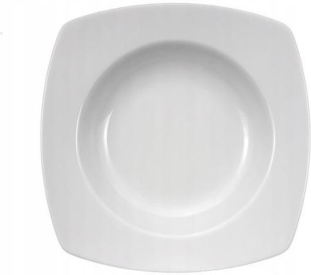 Ceramika Tułowice Talerz Głęboki Kwadrat 6Szt. Biała Porcelana (50400)