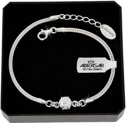 Guess Srebrna Bransoletka Damska Cyrkonia Na Rękę Regulowana Dla Niej + Grawer