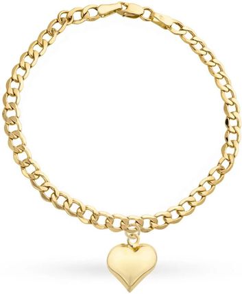 Biżuteria Gabor Złota Bransoletka Złote Serce Na Pancerce 18Cm 585