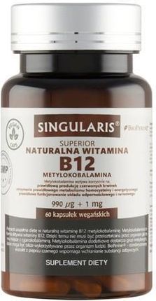 Singularis Naturalna Wit.B12 Metylokobalamina + Bioperin 60Kaps