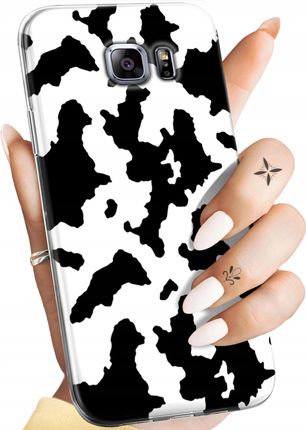Etui Do Samsung Galaxy S6 Edge Krowa Łaty Plamki Obudowa Pokrowiec