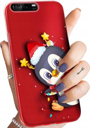 Etui Do Huawei P9 Święta Christmas Mikołaj Pingwin Obudowa Pokrowiec