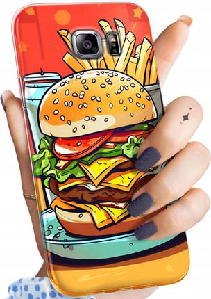 Etui Do Samsung Galaxy S6 Edge Hamburger Burgery Fast Food Jedzenie