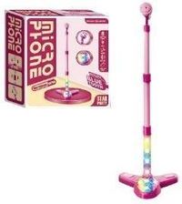 Zdjęcie Askato Mikrofon Na Statywie Świecąca Podstawa Różowy - Bartoszyce