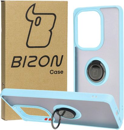 Etui Bizon Case Hybrid Ring Do Xiaomi Redmi Note 13 Pro 4G Poco M6 Pro 4G Błękitne