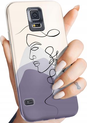 Etui Do Samsung Galaxy S5 S5 Neo Continuous Line Art Kreska Linie