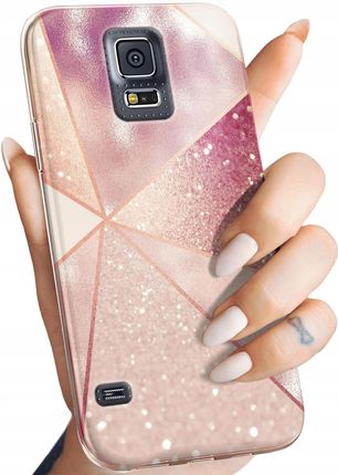 Etui Do Samsung Galaxy S5 S5 Neo Różowe Złoto Róż Obudowa Pokrowiec