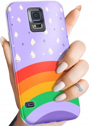 Etui Do Samsung Galaxy S5 S5 Neo Tęcza Rainbow Obudowa Pokrowiec