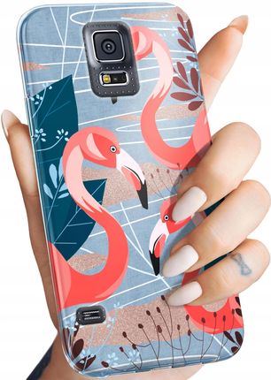 Etui Do Samsung Galaxy S5 S5 Neo Flaming Flamingi Ptaki Obudowa