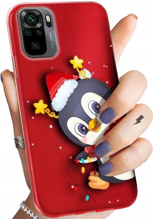 Etui Do Xiaomi Redmi Note 10 Święta Christmas Mikołaj Pingwin Obudowa