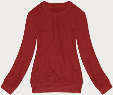 Cienka bluza dresowa damska ze ściągaczami czerwona (68W05-18)