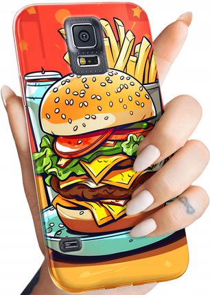 Etui Do Samsung Galaxy S5 S5 Neo Hamburger Burgery Fast Food Case