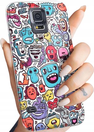 Etui Do Samsung Galaxy S5 S5 Neo Doodle Zwierzęta Potwory Rysunki