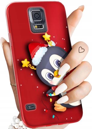 Etui Do Samsung Galaxy S5 S5 Neo Święta Christmas Mikołaj Pingwin