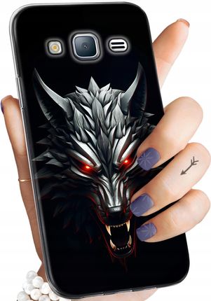 Etui Do Samsung Galaxy J3 2016 Wiedźmin Witcher Biały Wilk Dziki Gon
