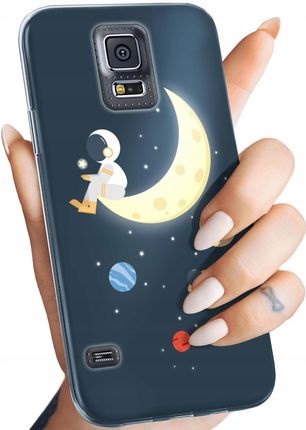 Etui Do Samsung Galaxy S5 S5 Neo Księżyc Gwiazdy Kosmos Planety