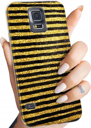 Etui Do Samsung Galaxy S5 S5 Neo Złoto Gold Rich Obudowa Pokrowiec