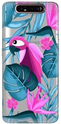 Casegadget Case Overprint Parrot And Flowers Samsung Galaxy A80 A90