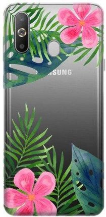 Casegadget Case Overprint Leaves And Flowers Samsung Galaxy A60