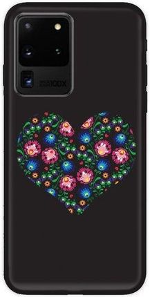 Casegadget Case Overprint Folk Black Heart Samsung Galaxy S20 Ultra