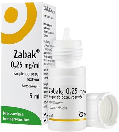 Zabak 0,25 mg/ ml krople do oczu na alergię 5 ml
