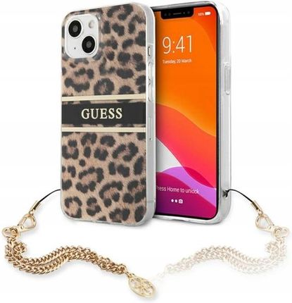 Guess Leopard Gold Chain Etui Iphone 13 Mini
