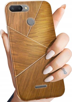 Etui Do Xiaomi Redmi 6 Brązowe Drewniane Brown Obudowa Pokrowiec Case