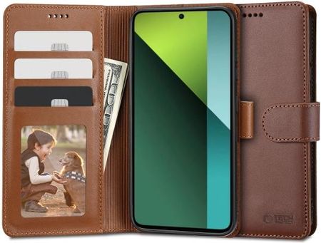 Tech Protect Etui Wallet Do Redmi Note 13 Pro 5G Poco X6 Brązowe