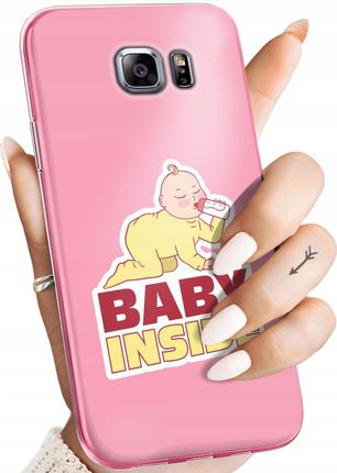 Etui Do Samsung Galaxy S6 Edge Ciążowe Pregnant Baby Shower Obudowa