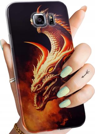 Etui Do Samsung Galaxy S6 Edge Smoki Dragon Taniec Smoków Obudowa