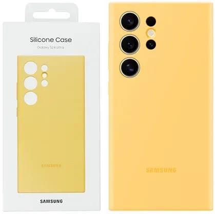 Samsung Galaxy S24 Ultra Silikonowe Etui Żółte
