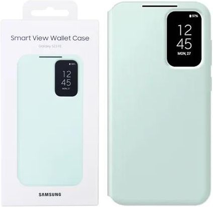 Etui Samsung Silicone Do Galaxy S23 Fe Smart View Wallet Miętowe