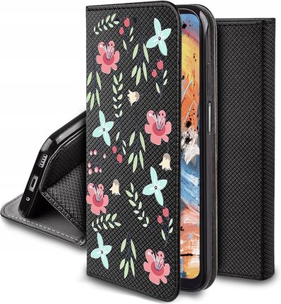Krainagsm Etui Do Xiaomi Redmi Note 13 13 4G Magnet Case Portfel Szkło 9H