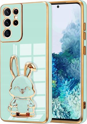 Itel Etui Glamour Do Samsung S23 Ultra Królik Uchwyt Podstawka 6D Silikon Case
