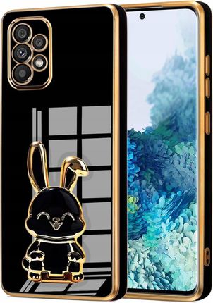 Itel Etui Glamour Do Samsung A23 4G 5G Królik Uchwyt 6D Silikon Case Szkło