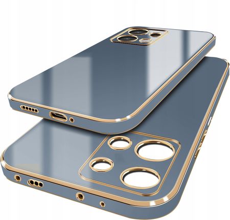 Etui Do Xiaomi Redmi Note 13 Pro 4G Glamour Luxury Gold Case Szkło Szybka