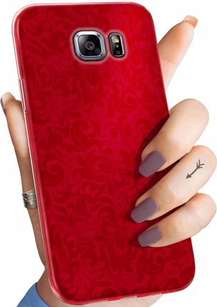 Etui Do Samsung Galaxy S6 Edge Czerwone Serca Róże Obudowa Pokrowiec