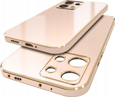 Etui Do Xiaomi Redmi Note 13 Pro 4G Glamour Luxury Gold Case Szkło Szybka