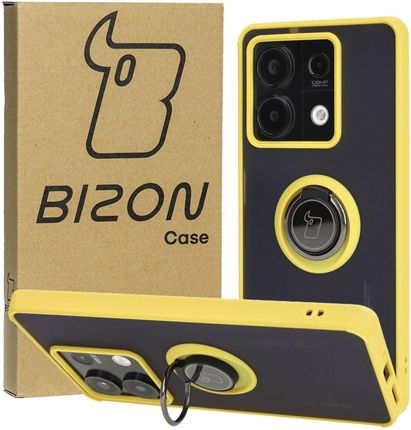 Etui Bizon Case Hybrid Ring Do Xiaomi Redmi Note 13 5G Żółte