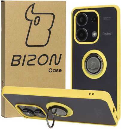 Etui Bizon Case Hybrid Ring Do Xiaomi Redmi Note 13 4G Żółte