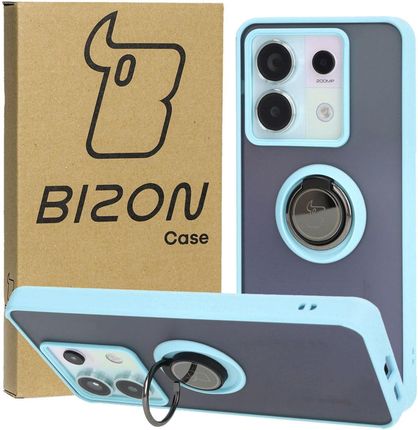 Etui Bizon Case Hybrid Ring Do Xiaomi Poco X6 Redmi Note 13 Pro 5G Błękitne