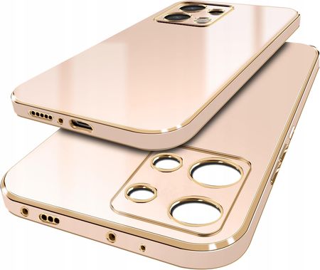 Etui Do Xiaomi Redmi Note 13 4G Glamour Luxury Gold Case Szkło Szybka 9H