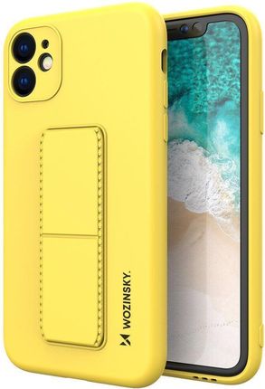 Wozinsky Kickstand Case Elastyczne Silikonowe Etui Z Podstawką Iphone 12 Pro Max Żółty