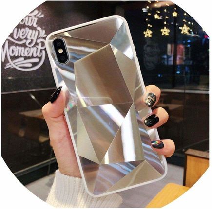 Etui 3D Lustro Mirror Obudowa Diamond Stone Samsung Galaxy S10 Srebrne