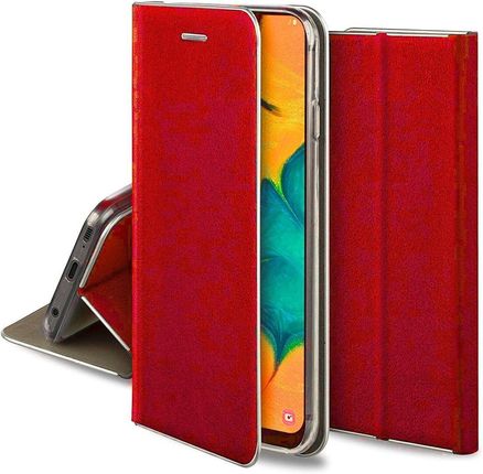 Etui Huawei Y5P Portfel Z Klapką Skóra Ekologiczna Flip Venus Czerwone