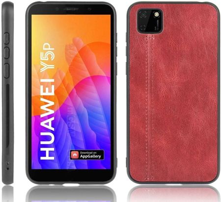 Etui Huawei Y5P Honor 9S Skórzana Nakładka Hybrid Case Czerwone